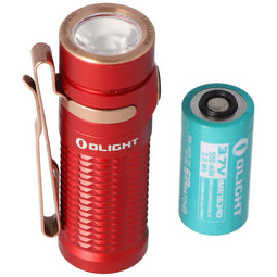 Olight Baton 3 Premium Edition, LED flashlight Baton 3 with red charging case, wireless charging, in