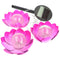 LED solar garden plug lotus flowers, set of 3