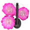 LED solar garden plug lotus flowers, set of 3