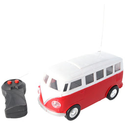 Retrobus Bulli RC model in scale 1:24, color red, including 5 AA Mignon batteries