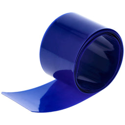 Shrink tube 32 mm x 0.08 mm blue (1 meter)