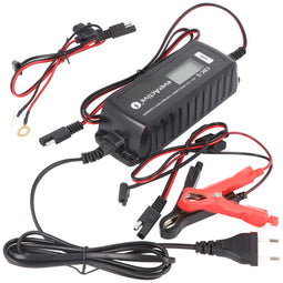 Fast charger with LCD display for 6 volts and 12 volts for car, motorcycle, lead acid, PB, gel, AGM