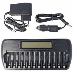 everActive NC-1200 microprocessor-controlled NIMH charger with LCD display for 1-12 AA / AAA batteri