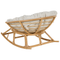 Beliani ORVIETO - Schommelstoel set van 2 - Lichtbeige - Rotan