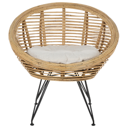 Beliani MARATEA/ CESENATICO - Loungeset 3-zits - Lichtbeige - Rotan