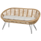 Beliani MARATEA - Tuinbank - Lichtbeige - Rotan