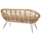 Beliani MARATEA/ CESENATICO - Loungeset 4-zits - Lichtbeige - Rotan