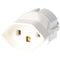 Switzerland adapter white from Swiss plug to 230 volt Schuko coupling with earth conductor and 10A