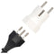 Switzerland adapter white from Swiss plug to 230 volt Schuko coupling with earth conductor and 10A