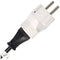 Switzerland adapter white from Swiss plug to 230 volt Schuko coupling with earth conductor and 10A