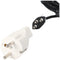 Switzerland adapter white from Swiss plug to 230 volt Schuko coupling with earth conductor and 10A
