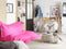 Beliani FUZZY - Zitzak hoes - Roze - 180 x 230 cm - Nylon