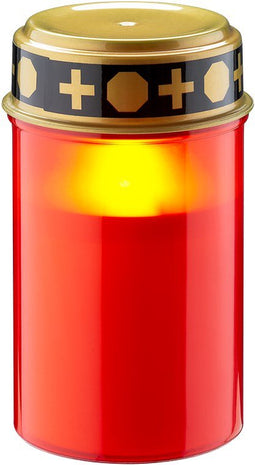 Goobay LED grave light, red - with a realistic flickering effect, warm white (3000 K), battery opera