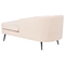 Beliani ALLIER - Chaise longue - Beige - Linkerzijde - Bouclé