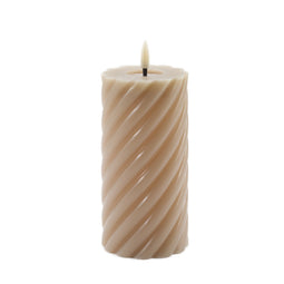 Mansion atmosphere - swirl led kaars zand 15x7,5cm