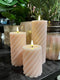 Mansion atmosphere - swirl led kaars zand 15x7,5cm