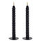 Mansion atmosphere - swirl led dinerkaarsen zwart 24,5cm - 2 stuks