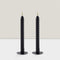 Mansion atmosphere - swirl led dinerkaarsen zwart 24,5cm - 2 stuks