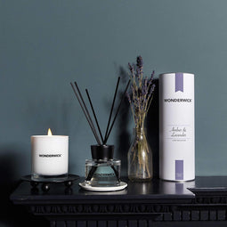 Wonderwick - Amber Lavender kaars wit