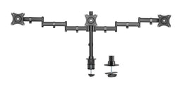 Monitor bracket 3 screens - monitor arm - up to 27 inch screens - rotatable tiltable rotatable