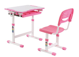 Desk children's drawing table with desk chair - school desk - ergonomic height adjustable