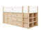 Half high sleeper 90x200 with storage cabinets Lucas White Natural