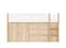 Half high sleeper 90x200 with storage cabinets Lucas White Natural