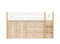 Half high sleeper 90x200 with storage cabinets Lucas White Natural