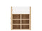 Half high sleeper 90x200 with storage cabinets Lucas White Natural