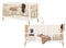 Jort 2 piece nursery furniture set with cot bed White Natural