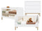 Mika 2 piece nursery furniture set with cot bed White Oak