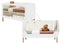 Mika 2 piece nursery furniture set with cot bed White Oak