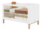 Mika 2 piece nursery furniture set with cot bed White Oak