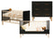 Floris 2 piece nursery furniture set with cot bed Matt Black Natural