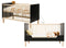 Floris 2 piece nursery furniture set with cot bed Matt Black Natural