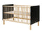Floris 2 piece nursery furniture set with cot bed Matt Black Natural