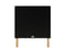 Floris 2 piece nursery furniture set with cot bed Matt Black Natural