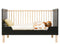 Floris 2 piece nursery furniture set with cot bed Matt Black Natural
