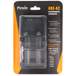 Fenix ARE-A2 charger for two 10440, 14500, 16340, 18650, 26650, 21700 batteries each