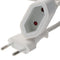 10m EURO extension cable for the flat Euro plug, 2-pin, color white