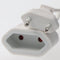 10m EURO extension cable for the flat Euro plug, 2-pin, color white