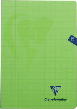 Clairefontaine schrift mimesys voor ft A4, 80 bladzijden, kaft in PP, geruit 10 mm, geassorteerde kl