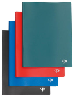 Pergamy showalbum, voor ft A4, met 40 transparante tassen, in geassorteerde kleuren 8 stuks