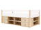 Compact bed 90x200 with storage unit Lucas White Natural