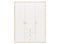 3-door wardrobe Lucas White Natural