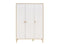 3-door wardrobe Jort White Natural