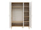 3-door wardrobe Jort White Natural