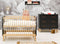 Floris 2-part nursery Matt Black Natural