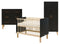 Floris 3-part nursery Matt Black Natural