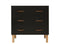 Floris 3-part nursery Matt Black Natural